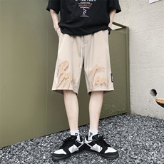 2023夏新款港风宽松大码字母印花休闲短裤运动裤DK01-P38，男装休闲裤，星座914-3
