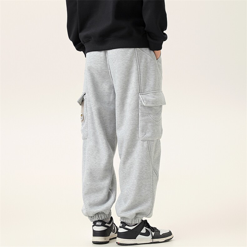 2025冬季新款男装日系宽松加绒加厚运动休闲棉裤束脚卫裤P950-F83,男装休闲裤,电商A101（原外27）