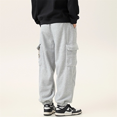2025冬季新款男装日系宽松加绒加厚运动休闲棉裤束脚卫裤P950-F83，男装休闲裤，电商A101（原外27）