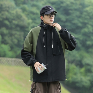 潮流宽松休闲外套百搭连帽夹克A161-8918-P78图片