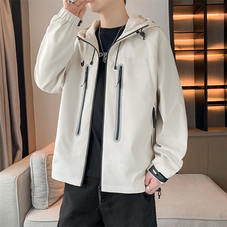 冲锋衣外套男2025春季新款宽松连帽休闲工装夹克潮流A259-P78图片