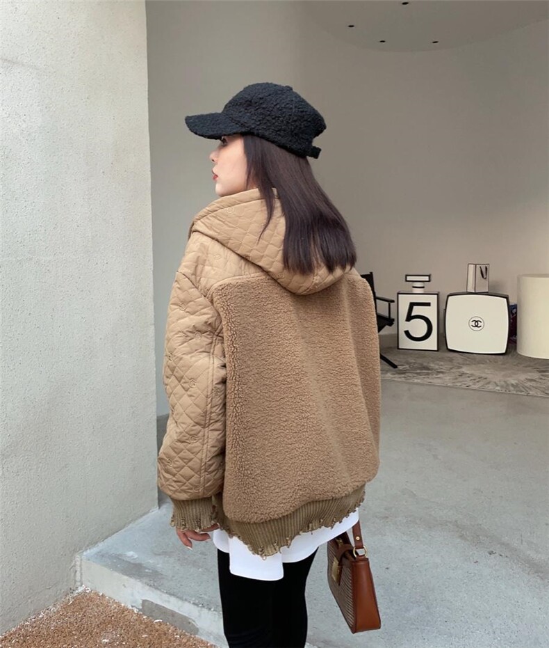 2022新款皮毛拼接羽绒衣外套推荐超爆,女装棉衣/棉服,蜜思优沫