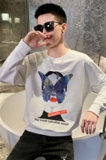 W866/秋社会小伙痞帅宽松套头韩版网红打底潮流卫衣男黑，男装卫衣，星座102A（原电商D309-1）