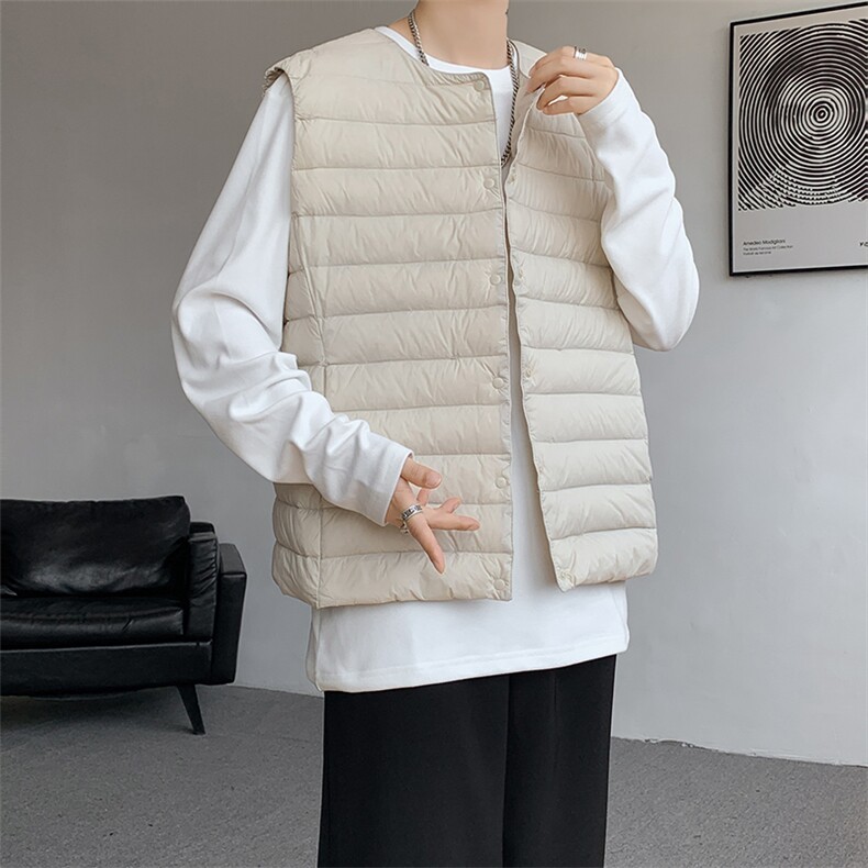 8XL-M 轻薄羽绒服马甲男背心内胆90白鸭绒马夹外套YRFC07P98控138图片