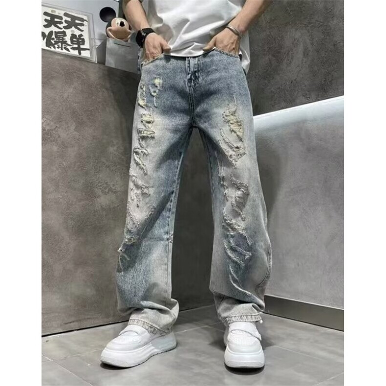 简约牛仔裤气质时尚流行文艺原宿新款潮流日系百搭 N6505图片