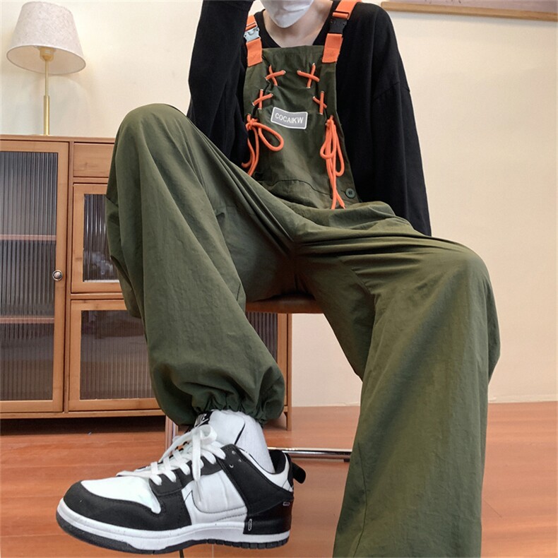 美式工装背带裤子男潮ins高级感小众宽松情侣连体束脚裤GK881-P46,男装休闲裤,星座1008
