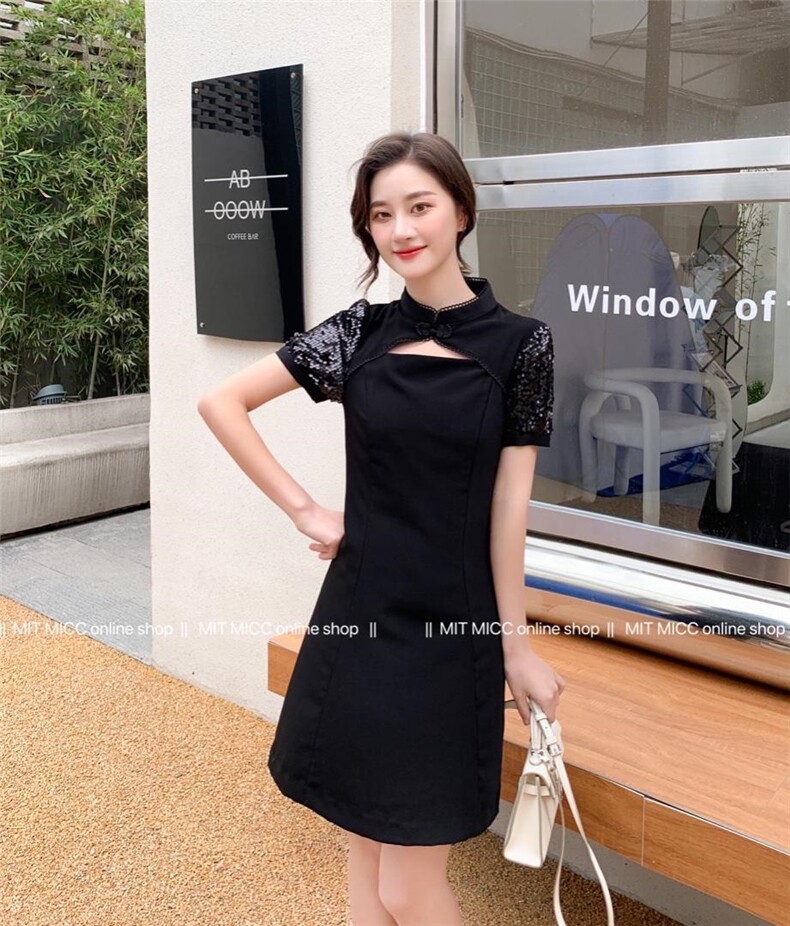 旗袍款连衣裙短款2022夏上新,女装汉服/婚纱/旗袍/礼服,Mit Micc