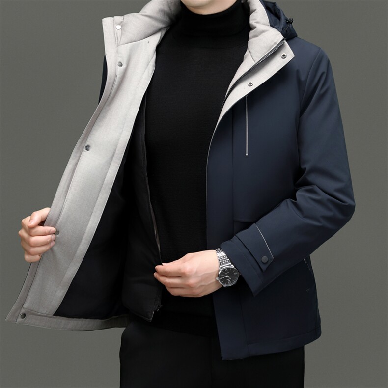 BZC23001钱塘2020-2新款时尚休闲简约冬季厚款中年男士羽绒服P270,男装羽绒服,钱塘207-2