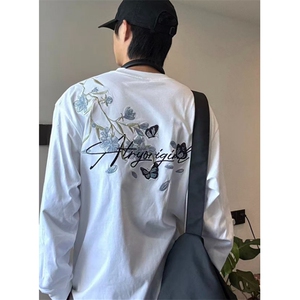 蝴蝶结字母花卉立体刺绣短袖t恤女夏季潮牌宽松上衣 TW1085图片