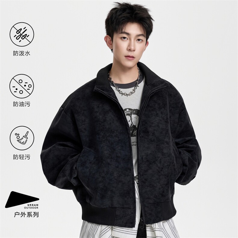 翻领外套男款2025新款秋季潮流时尚夹克青少年外套JS5601-P85,男装夹克,星座610（原A335）