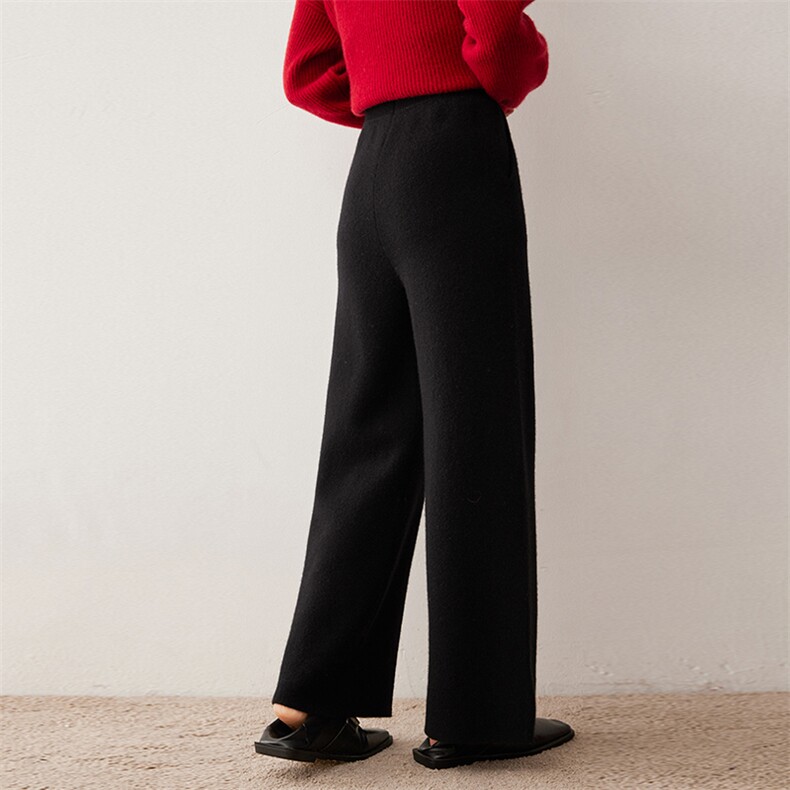 休闲百搭女秋冬新款针织羊绒裤2024年秋冬季，女装休闲裤，蒂暖羊绒