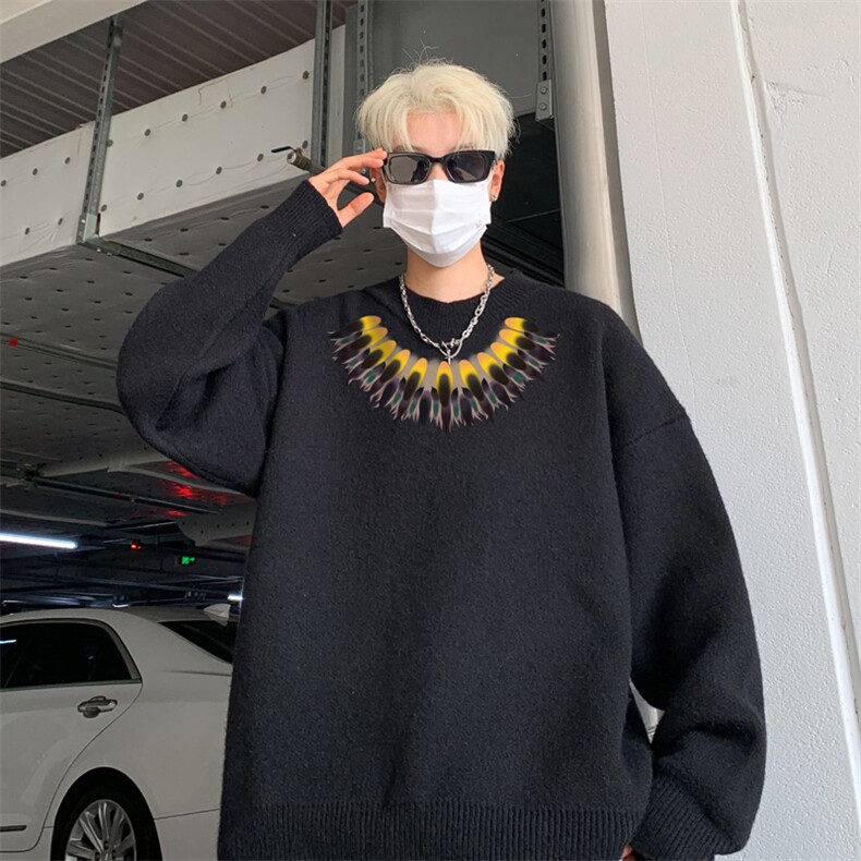 高质量！秋冬季半高领毛衣男士加绒加厚线衣针织衫男DMY546-特P38图片