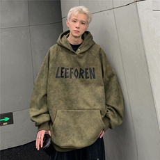 重工水洗扎染情侣男2024春秋款复古做脏做旧连帽长袖卫衣W90-P68，男装卫衣，电商C307