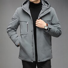 连帽羽绒服男2023冬季保暖休闲外套中年爸爸男羽绒服HPN2156-P320,男装羽绒服,电商B212（原钱塘6029）