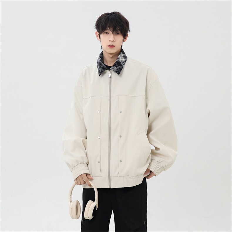 秋季休闲痞帅工装翻领夹克潮流外套得物二开XZ301b-2-JK2589P78,男装夹克,星座301B-2（原A443-1）