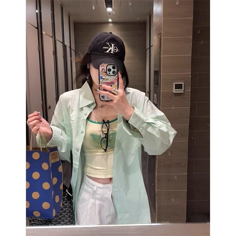 TC644-P45纯棉正肩衬衫2026新款宽松百搭显瘦衬衣长袖，女装衬衫，星座617A-2