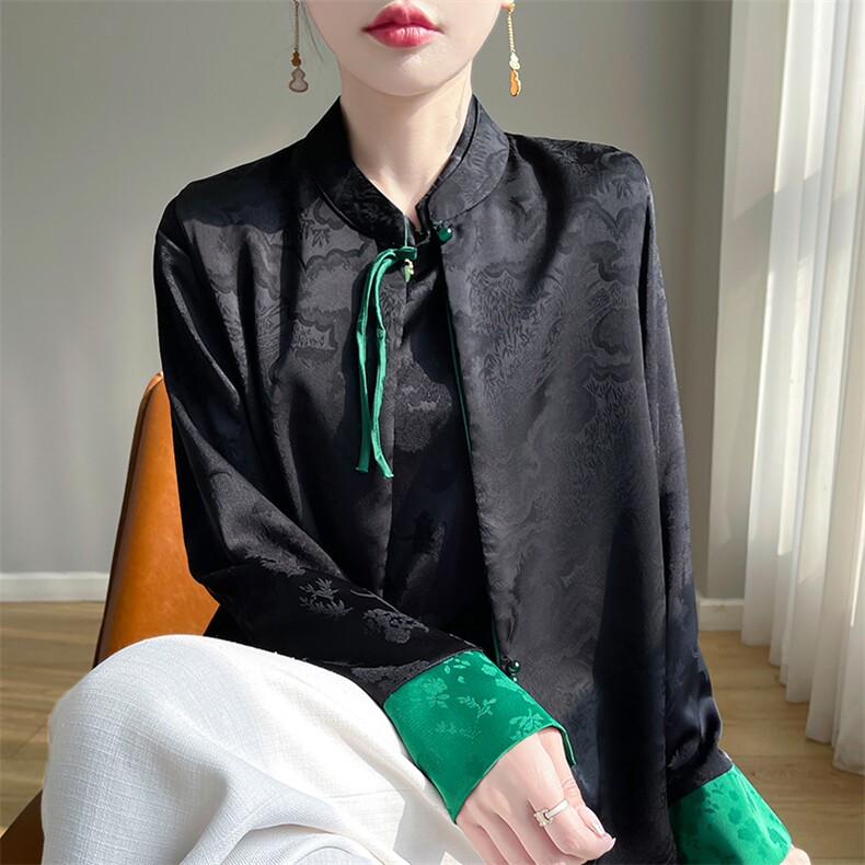 女设计感小众秋冬2025年新款高级感法式复古上衣,女装衬衫,绒宛羊绒