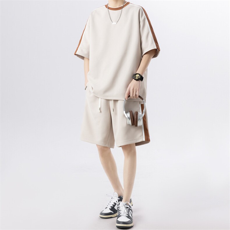新款休闲夏季短袖套装,男装休闲套装,星座1106-2（原1111B）
