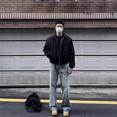 JK711-尺码M-3XL-P45现货!美式飞行员夹克工装外套高短款棒球服，男装夹克，星座1811B