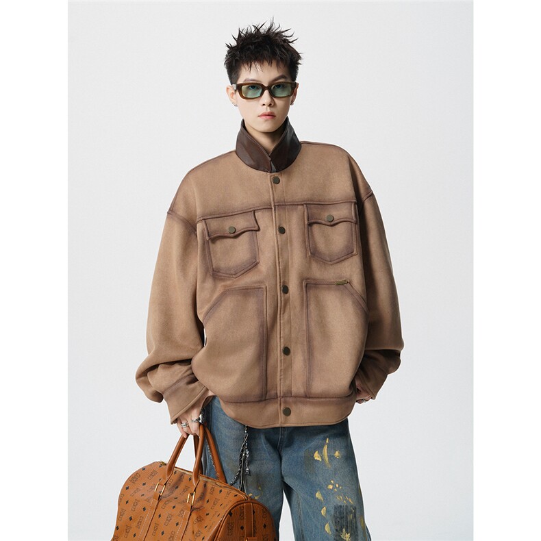 可二开美拉德复古工装夹克M-5XL大码美式底特律JK78117P98控158，男装夹克，星座226-1