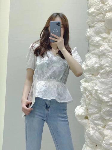 韩系烧花上衣,女装,WW9