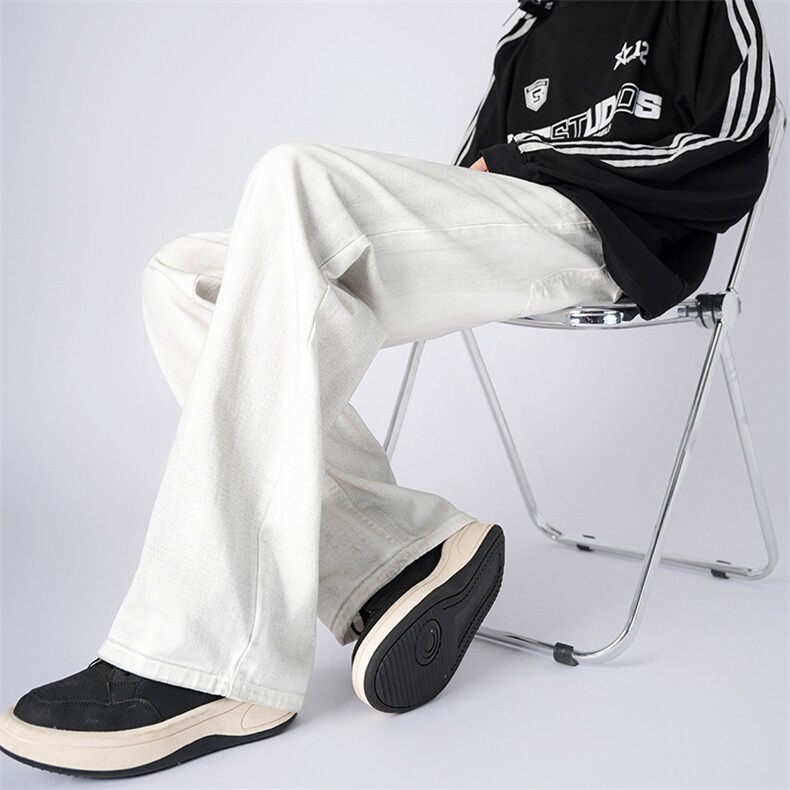 秋冬美式水洗垂感脏脏牛仔裤男女宽松dirtyfit阔腿长裤LY617/P58，男装牛仔裤，电商B381-2