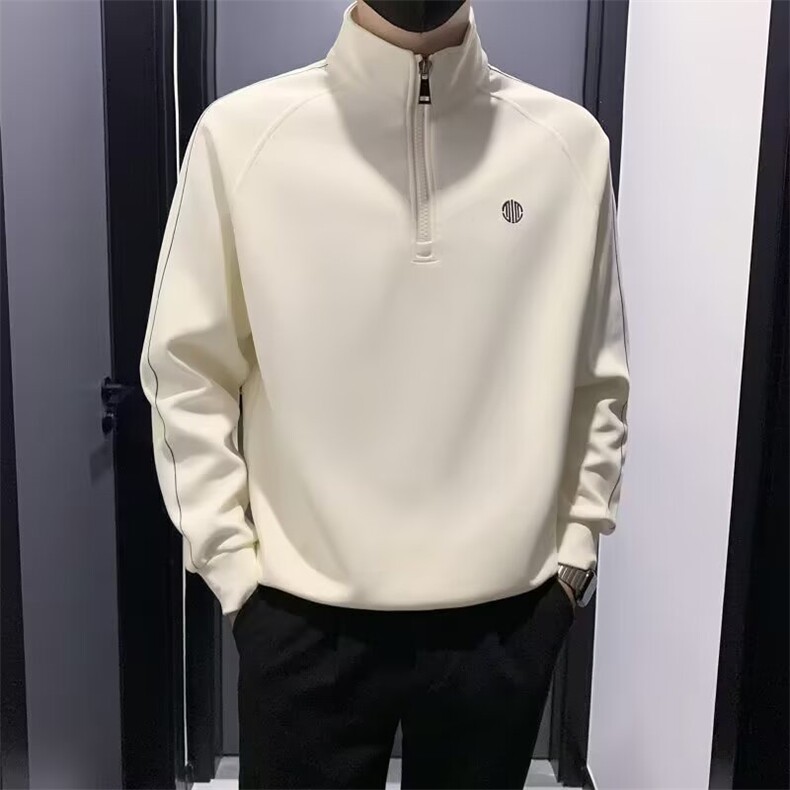 拉链长袖T恤青少年打底衫小衫长袖吸汗T恤修身显瘦卫衣打底潮流,男装T恤,星座506A