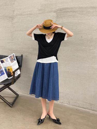 夏季新款牛仔裙，女装，坚持到底