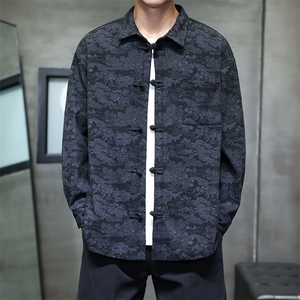 2025秋冬新款 灯芯绒 清明上河图 风盘扣唐装汉服 2535-P60图片