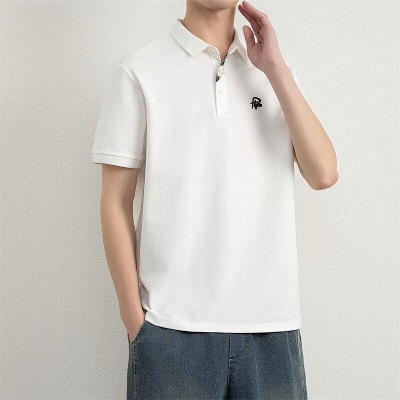 无影墙夏季短袖男刺绣翻领POLO衫T恤宽松休闲半袖上衣YD3101-P40,男装Polo衫,星座310B-3