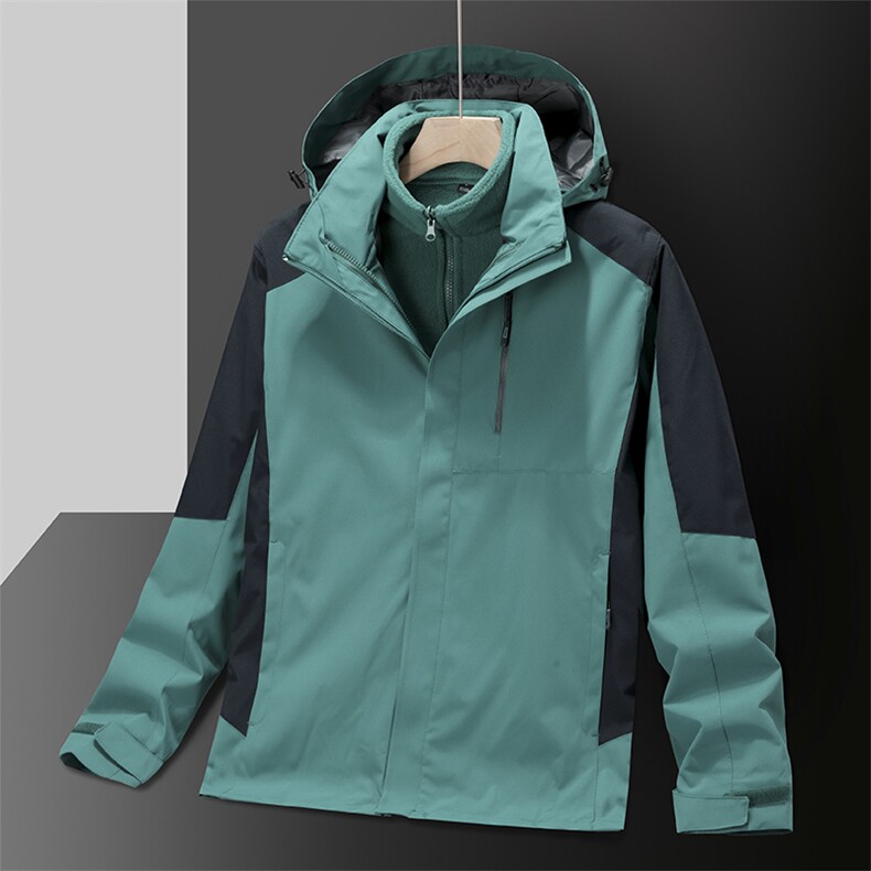 秋冬季冲锋衣连帽外套男女款防风三合一户外服SZ9805-P130,男装夹克,星座1105-3