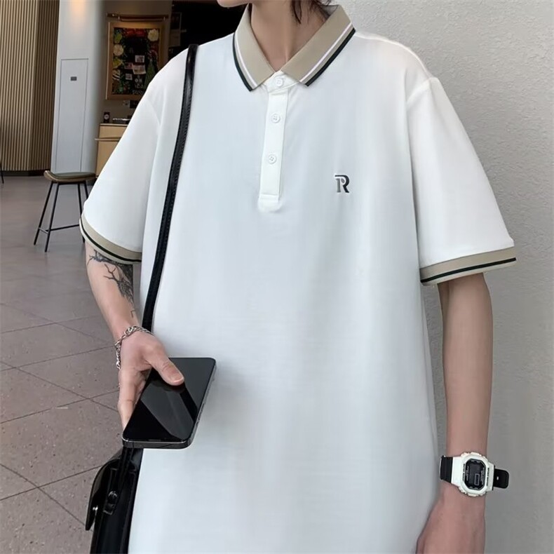 polo杉男韩版潮流拼色2026夏季新款ins宽松百搭帅气卫衣WB035-P30,男装卫衣,星座412