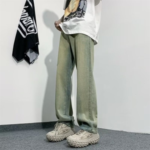 美式牛仔裤男春秋新款休闲直筒裤N1455P43图片