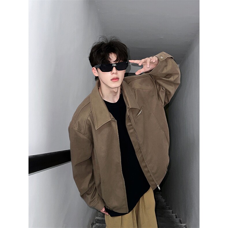 特P90无差价新款时尚百搭拉链春秋夹克外套-HJ5505楼梯风,男装夹克,电商A003