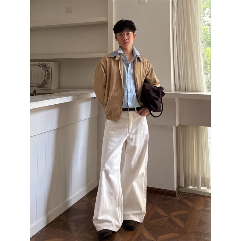 假两件miu系卡其藏蓝哈灵顿夹克外套JK999特P72,男装夹克,星座908-1
