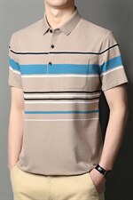 2023夏季新款中年男装商务休闲运动服时尚潮宽松休闲百搭上衣体恤，男装T恤，电商B212（原钱塘6029）
