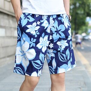 休闲裤 大满花 中腰 2021年 微弹 小清新 青春流行 夏季 常规 沙滩 宽松图片