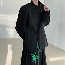 24新中式盘扣酷帅板正高品质立领西服外套XZ44-P128，男装西服，电商B288