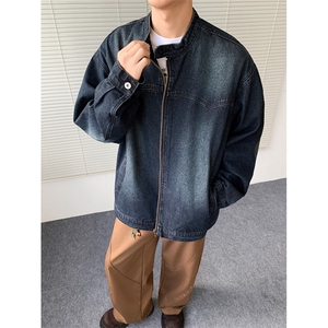 得物二开 牛仔水洗美式高街设计感夹克外套男2025秋季JK1272-P80图片