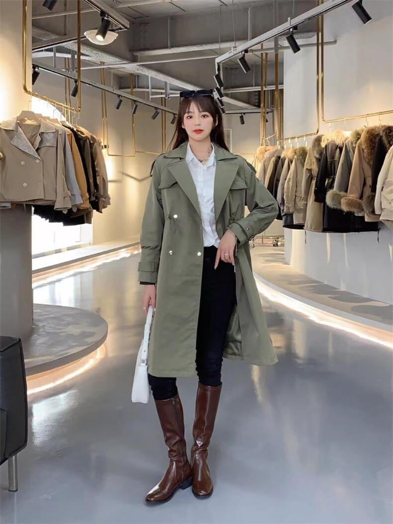 现货秋装新款风衣，女装风衣，艾涵o