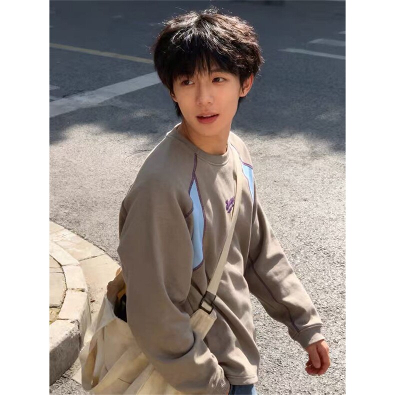 高品山系户外情侣玉米格暖绒拼色抗菌抗静电卫衣男女A1188-P65,男装卫衣,星座1505