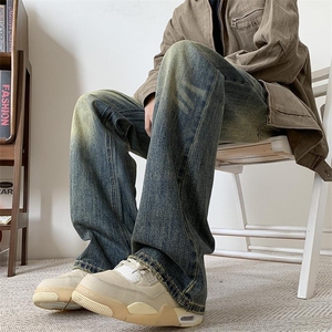秋冬季美式高街牛仔裤男 百搭显高休闲裤G1008/P55控78图片
