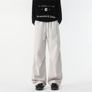 8XL-M 秋冬美式冲锋裤子男士潮牌阔腿裤加厚直筒宽松长裤K9178P58图片