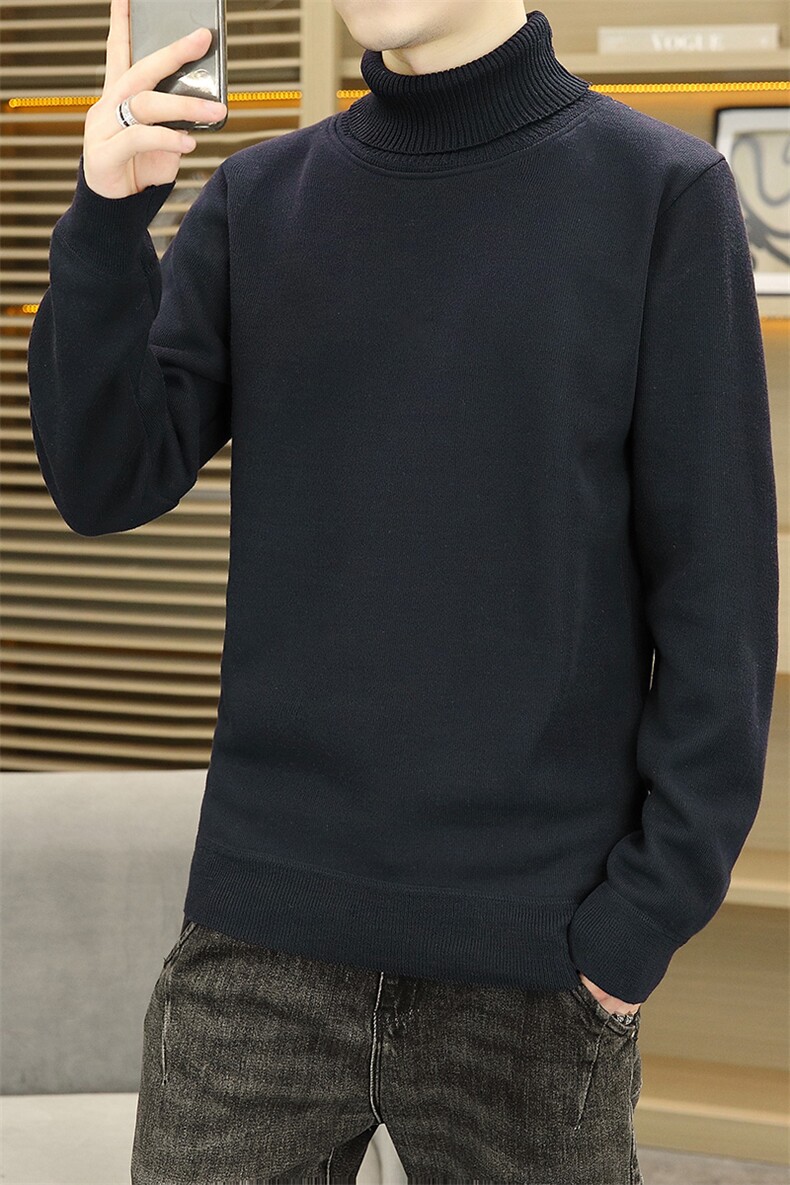 跑量款高领毛衣男加绒加厚卫衣秋冬季保暖毛线针织衫7003-P23,男装针织衫/毛衣,星座1706