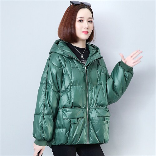 时尚百搭宽松显瘦黑色棉服女冬季新款加厚保暖外套图片