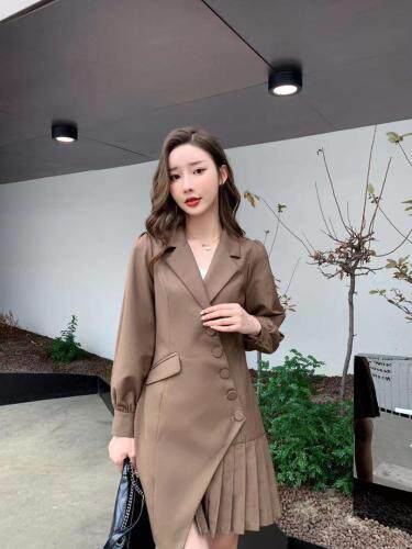 【东方名裳】2021年秋款风衣式连衣裙，女装风衣，东方名裳