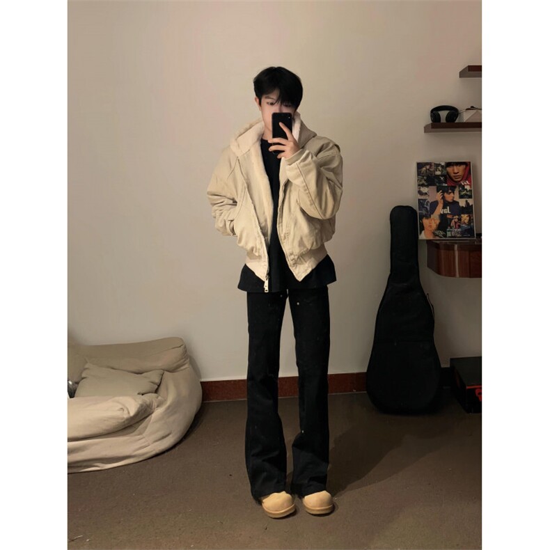 【有货】M66CC-特P112座山雕夹克外套男加绒加厚连帽棉衣,男装夹克,星座1007（原301D）