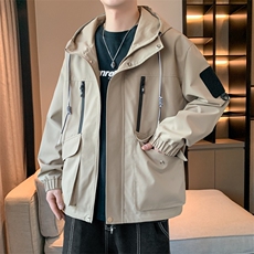 春季现货中性风大码户外夹克男连帽冲锋衣外套DSA157B-J152-P60，男装夹克，电商A157B