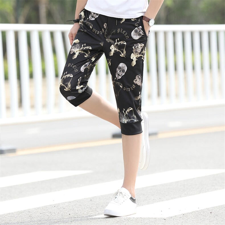 夏天新款男生微弹力七分裤休闲男士中裤214-218p30，男装休闲裤，星座1203