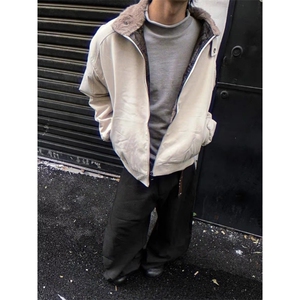 冬季美式拼蛇皮纹PU皮棉衣ing短款保暖夹克座山雕棉服男女款图片